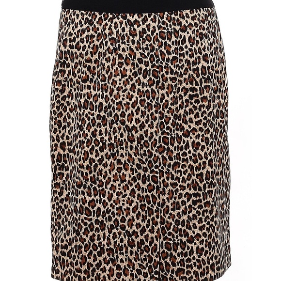 Nine West Tan leopard print Knee-Length Pencil Skirt suit separates - Picture 2 of 4